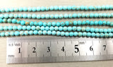 Natural Turquoise Beads Grade AAA Round Loose Beads, Full Strand Round 15.5 inches, 3mm, GRN113