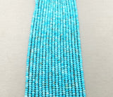 Turquoise Faceted Rondelle Gemstone Beads, Turquoise Bracelet, Turquoise Gemstone, Full Strand 15.5 inches, GRN186
