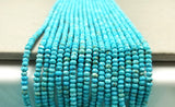 Turquoise Faceted Rondelle Gemstone Beads, Turquoise Bracelet, Turquoise Gemstone, Full Strand 15.5 inches, GRN186
