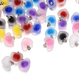 Resin Frosted Multicolor Heart Charm For Hanmade Bracelet, ORG192