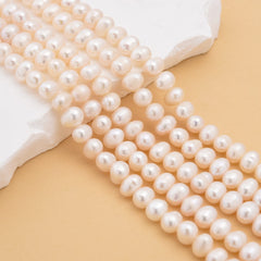 AAA Natural Real Freshwater Pearl Mop Beads, 6mm Round Shape Beads, Great Quality Pearl Beads, 15.5″ Full Strand, PRP1002