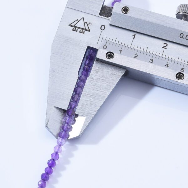 AAA Faceted Natural Amethyst, 2.5mm Round Beads Micro Faceted Genuine Purple Amethyst Gemstone, 15.5″ Strand, PRP1003