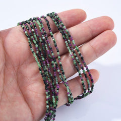 Ruby Zoisite Beads 2.3mm Grade AAA Genuine Natural Gemstone Full Strand Faceted Round Loose Beads 15.5″ PRP1004