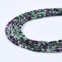 Ruby Zoisite Beads 2.3mm Grade AAA Genuine Natural Gemstone Full Strand Faceted Round Loose Beads 15.5″ PRP1004