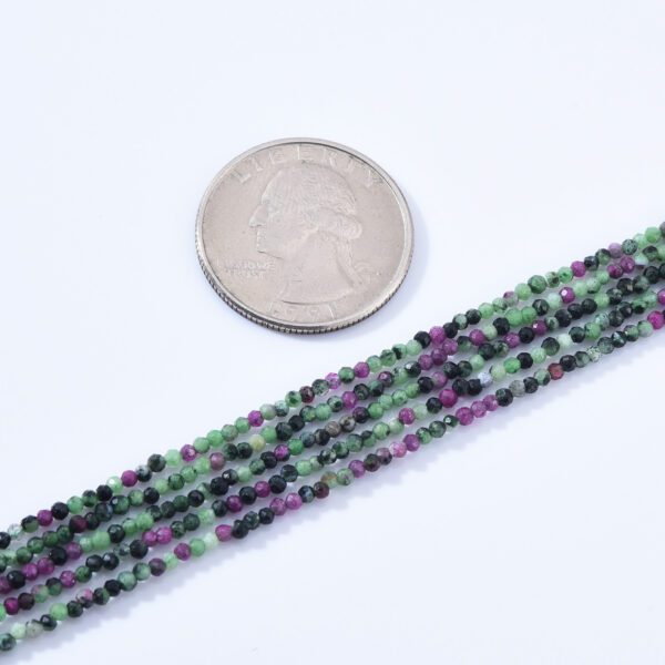 Ruby Zoisite Beads 2.3mm Grade AAA Genuine Natural Gemstone Full Strand Faceted Round Loose Beads 15.5″ PRP1004