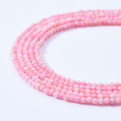 AAA Quality Micro Faceted Natural Peruvian Pink Opal 2.3mm Faceted Round Laser Diamond Cut Pink Gemstone 15.5″ Strand PRP1005