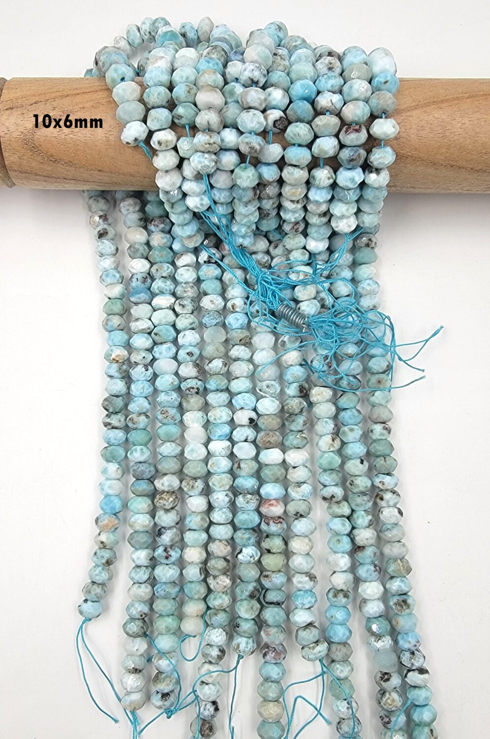 Larimar Beads Grade AAA Genuine Natural Gemstone Faceted Round Loose Beads 15″, PRP106