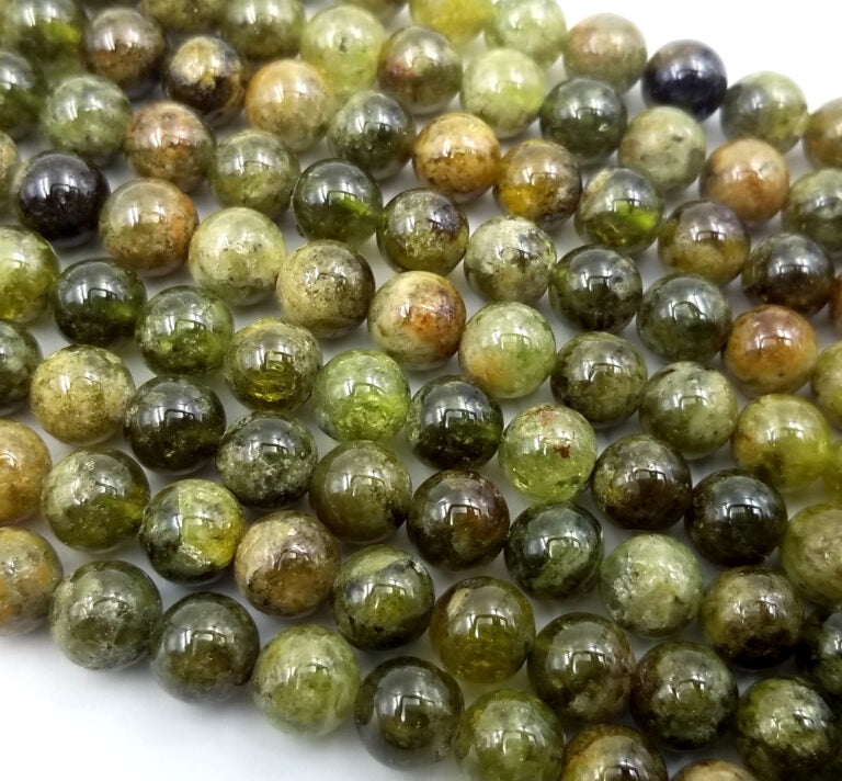 AAA Green Garnet Natural Round Beads 8mm Faceted/Polished Laser Diamond Cut Gemstone 15.5″ Full Strand PRP288