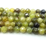 AAA Green Garnet Natural Round Beads 8mm Faceted/Polished Laser Diamond Cut Gemstone 15.5″ Full Strand PRP288