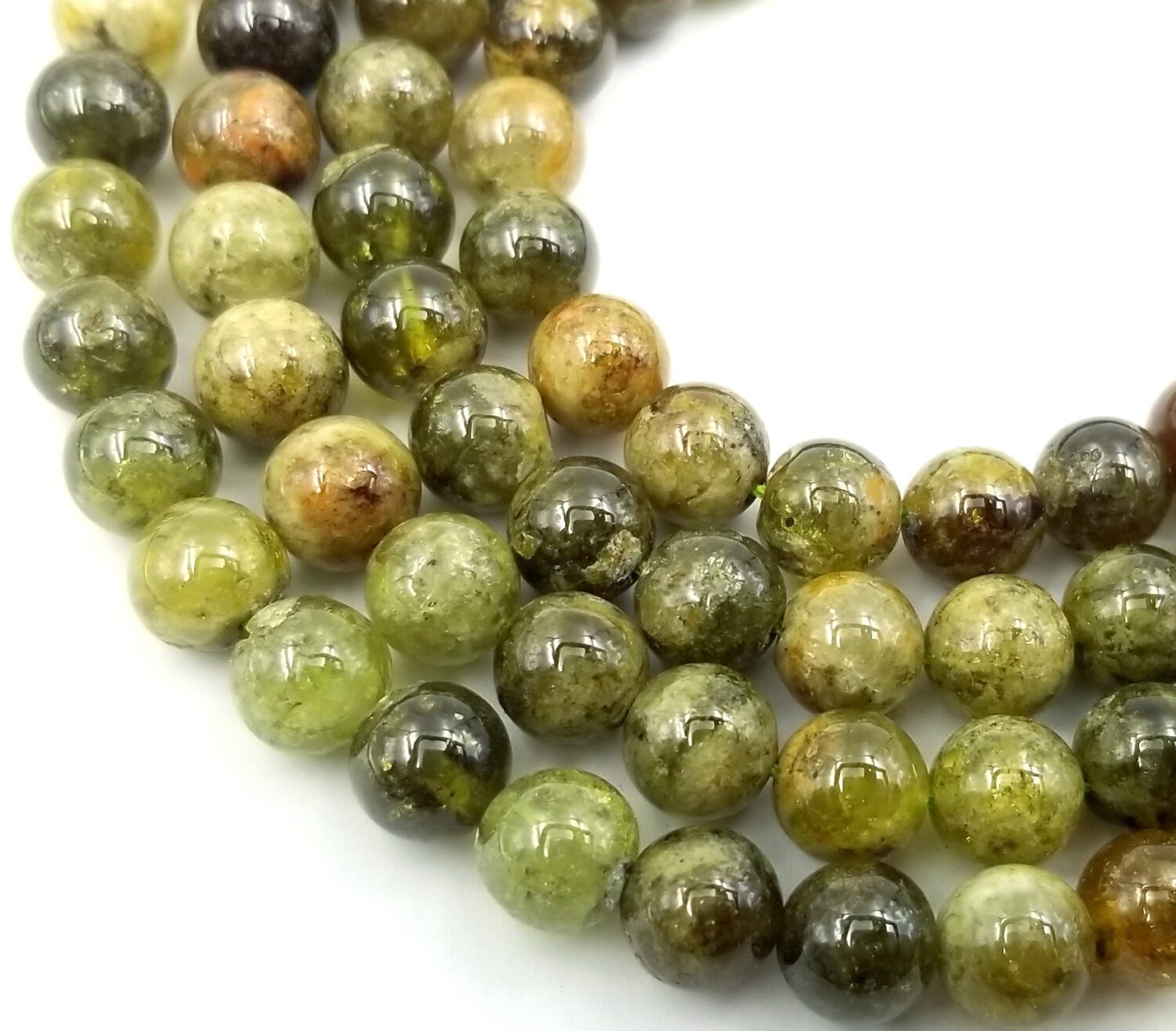 AAA Green Garnet Natural Round Beads 8mm Faceted/Polished Laser Diamond Cut Gemstone 15.5″ Full Strand PRP288