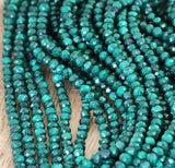 Faceted Malachite Natural Round Beads Green Gemstones Beads Natural Malachite Beads up to 4mm 15.5″ Full Strand PRP359