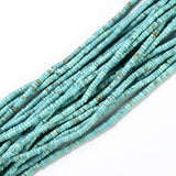 Natural Turquoise Heishi Rondelle Shape Genuine Natural Color Turquoise Gemstones Loose Beads 4×2.5mm PRP434