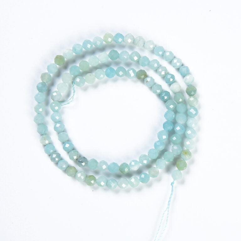 Amazonite Faceted Round Beads, PRP514