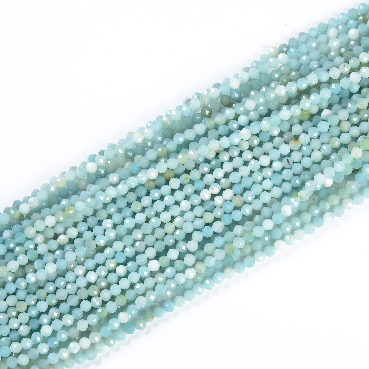 Amazonite Faceted Round Beads, PRP514