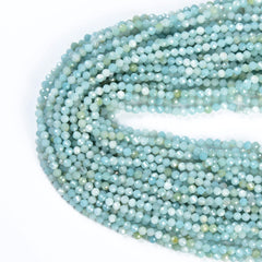 Amazonite Faceted Round Beads, PRP514