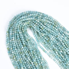 Amazonite Faceted Round Beads, PRP514