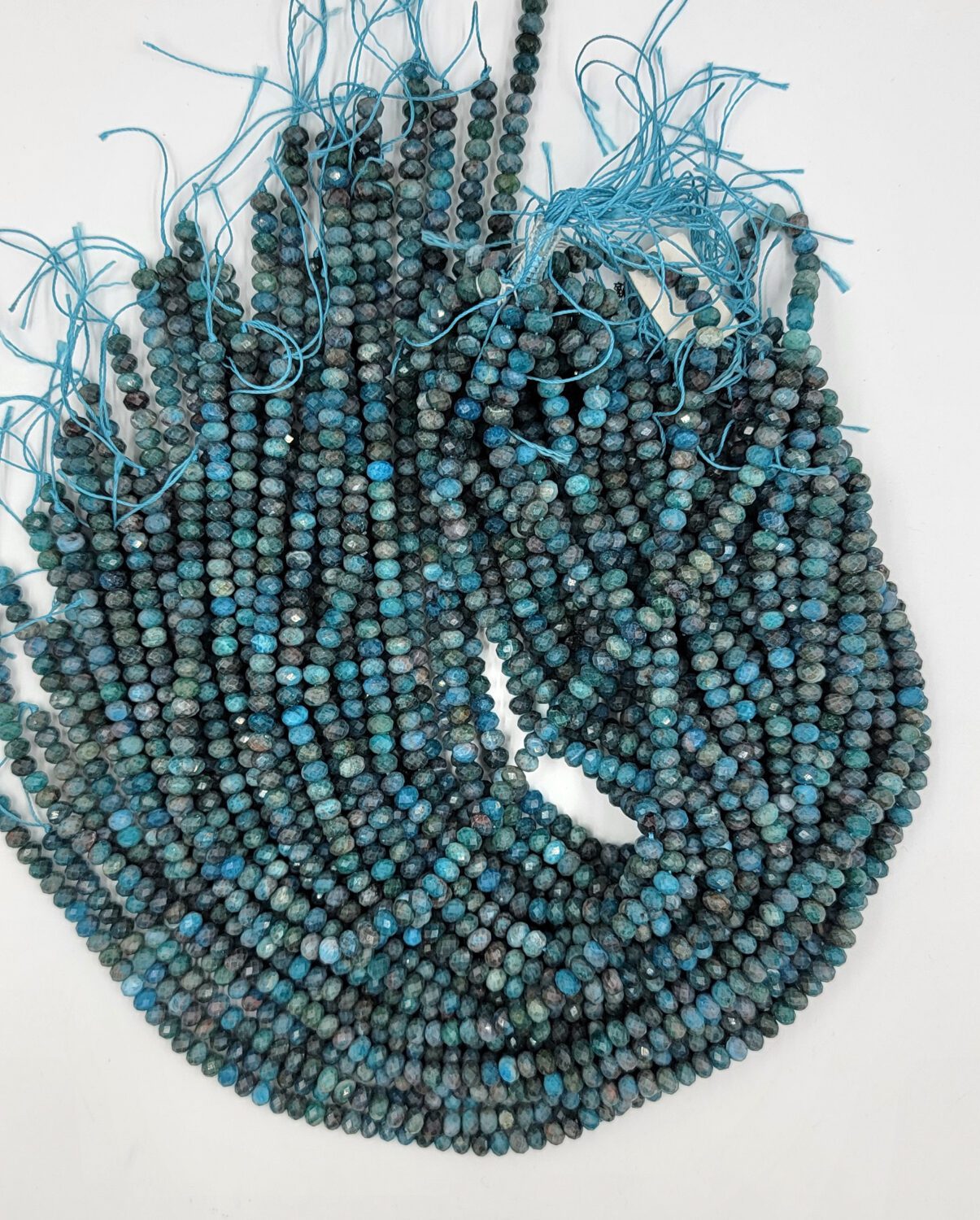 AAA Natural Blue Apatite Faceted Round Beads, PRP641