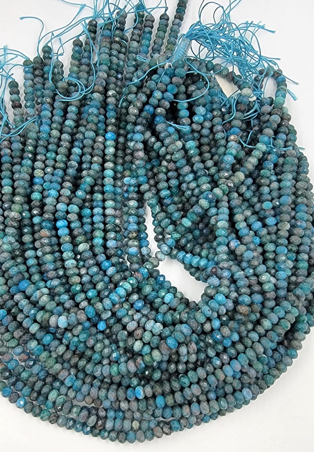 AAA Natural Blue Apatite Faceted Round Beads, PRP641