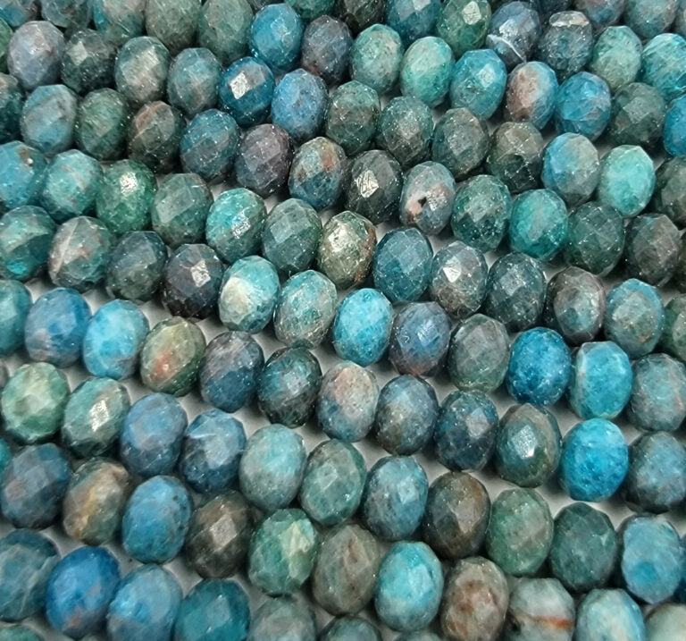 AAA Natural Blue Apatite Faceted Round Beads, PRP641