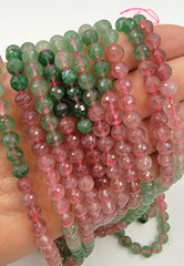 Watermelon Tourmaline Faceted Gemstone Beads, PRP643