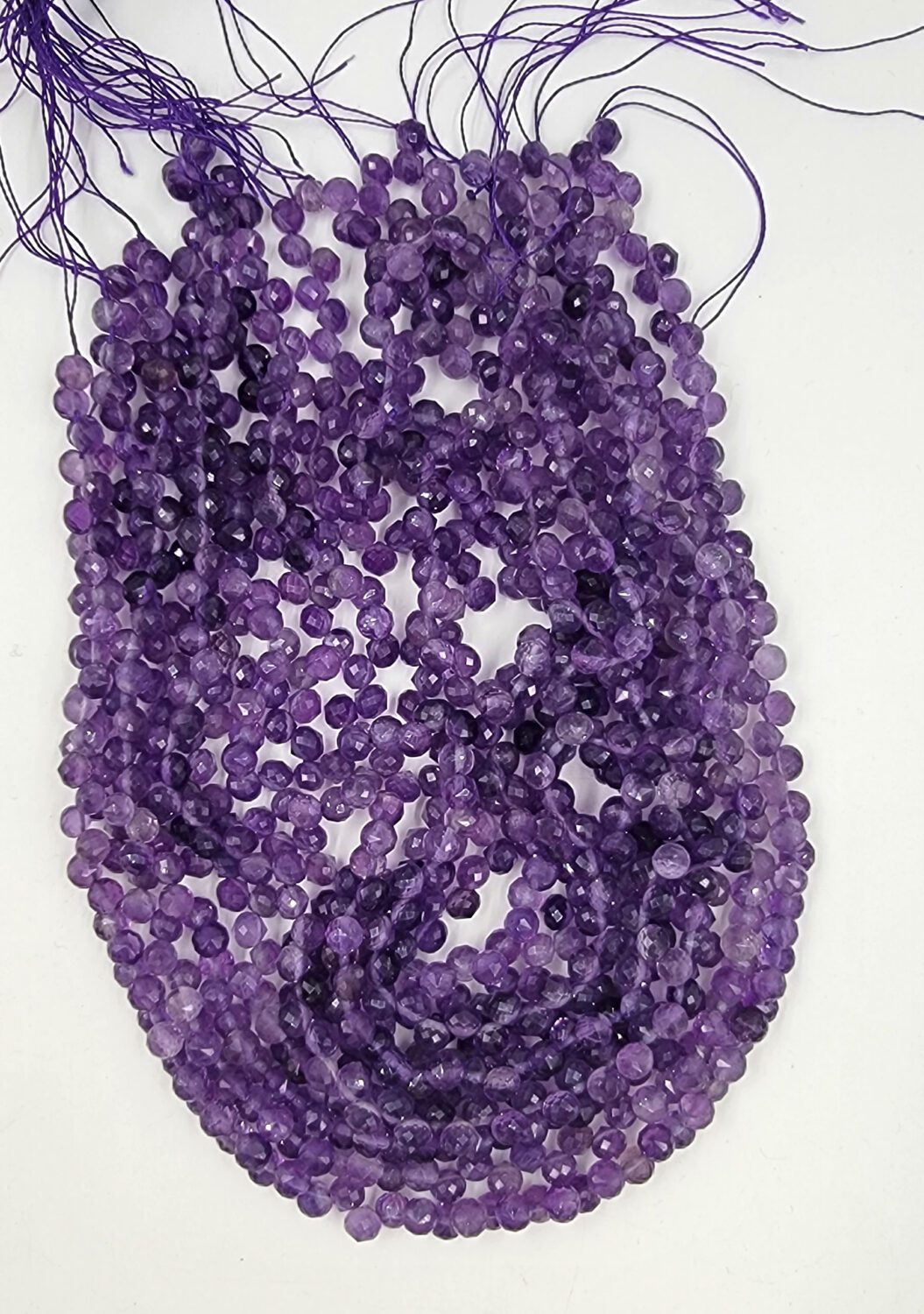 AAA Faceted Natural Amethyst Rondelle Beads, PRP650