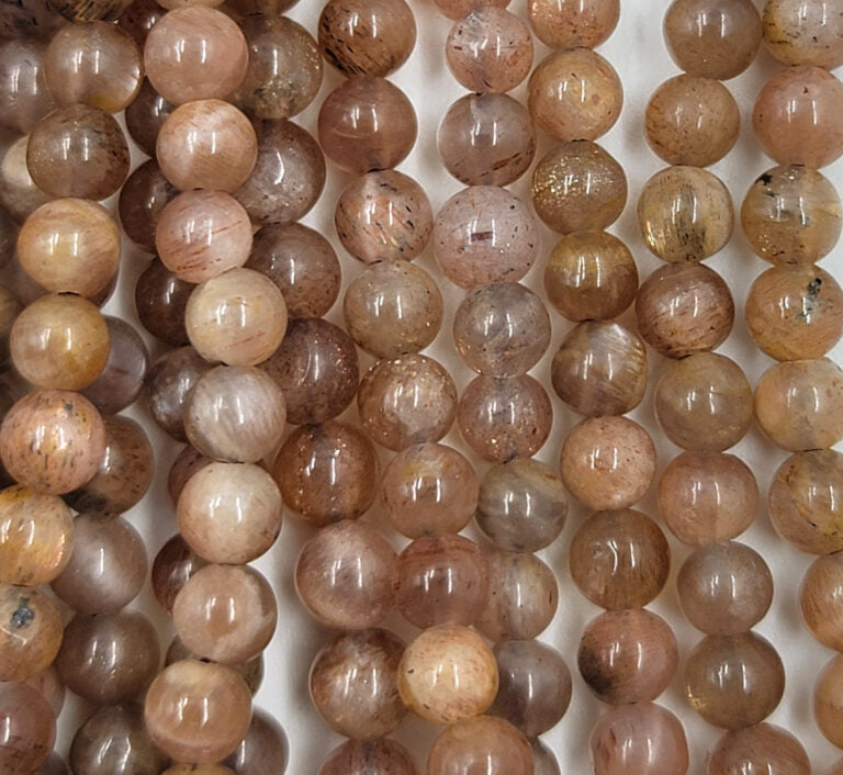 4MM Grade AAA High Quality Natural Moonstone Peach Gemstone Beads, Round Loose Beads for DIY Jewelry Making & Design 15.5″ Strand, PRP747