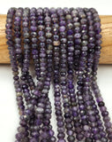 High Quality Grade AAA Purple Amethyst Power Bracelet | Amethyst Faceted Gemstone Beads, Stone of Wisdom, Full Strand 15.5″ 5x4mm|6x4mm, PRP196