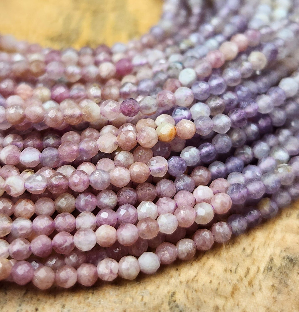 AAA Micro Faceted Natural Purple Tourmaline Faceted 2.5mm Round Beads Diamond Cut Natural Gemstone Beads PRP802