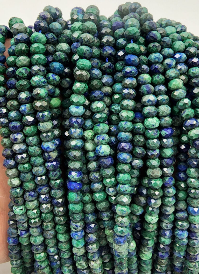 Natural AAA Chrysocolla Faceted Gemstone Beads Gorgeous Turquoise Blue Color Chrysocolla Bead Full strand 15.5 6x5mm, PRP811