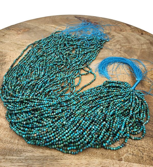 AAA Natural Turquoise Beads, Natural Gemstone Beads. 3mm Round Smooth Beads, Full strand 15” great for jewelry making, PRP816