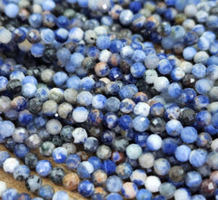 AAA Natural Brazilian Orange Sodalite 3mm Faceted Round Beads 15.5″ Strand, PRP817