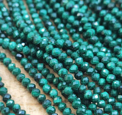 1 Full Strand 15.5″ A AA Grade Genuine Natural Loose Round Semi Precious Green Malachite Gemstone Beads 2mm, PRP819