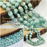 Natural Larimar Smooth Nuggets Shape Beads, Larimar Tumbled Beads, Larimar Smooth Nuggets Gemstone Beads Full Strand 15.5″, PRP846