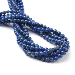 Blue Lapis Lazuli 4mm Smooth Shiny AAA Round Beads PRP924