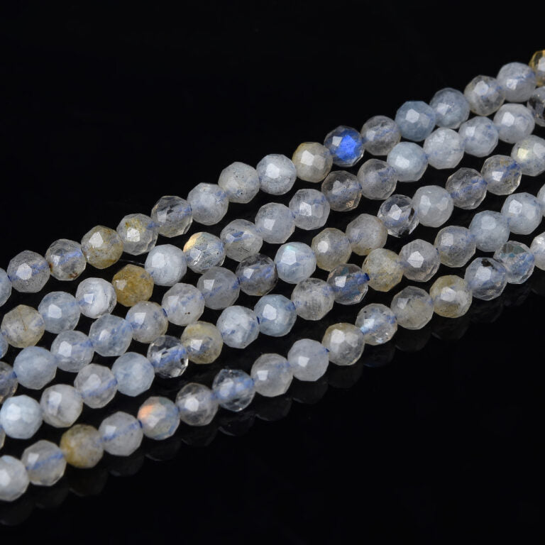 Genuine Labradorite 2mm Faceted Natural Round Beads PRP942