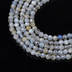 Genuine Labradorite 2mm Faceted Natural Round Beads PRP942