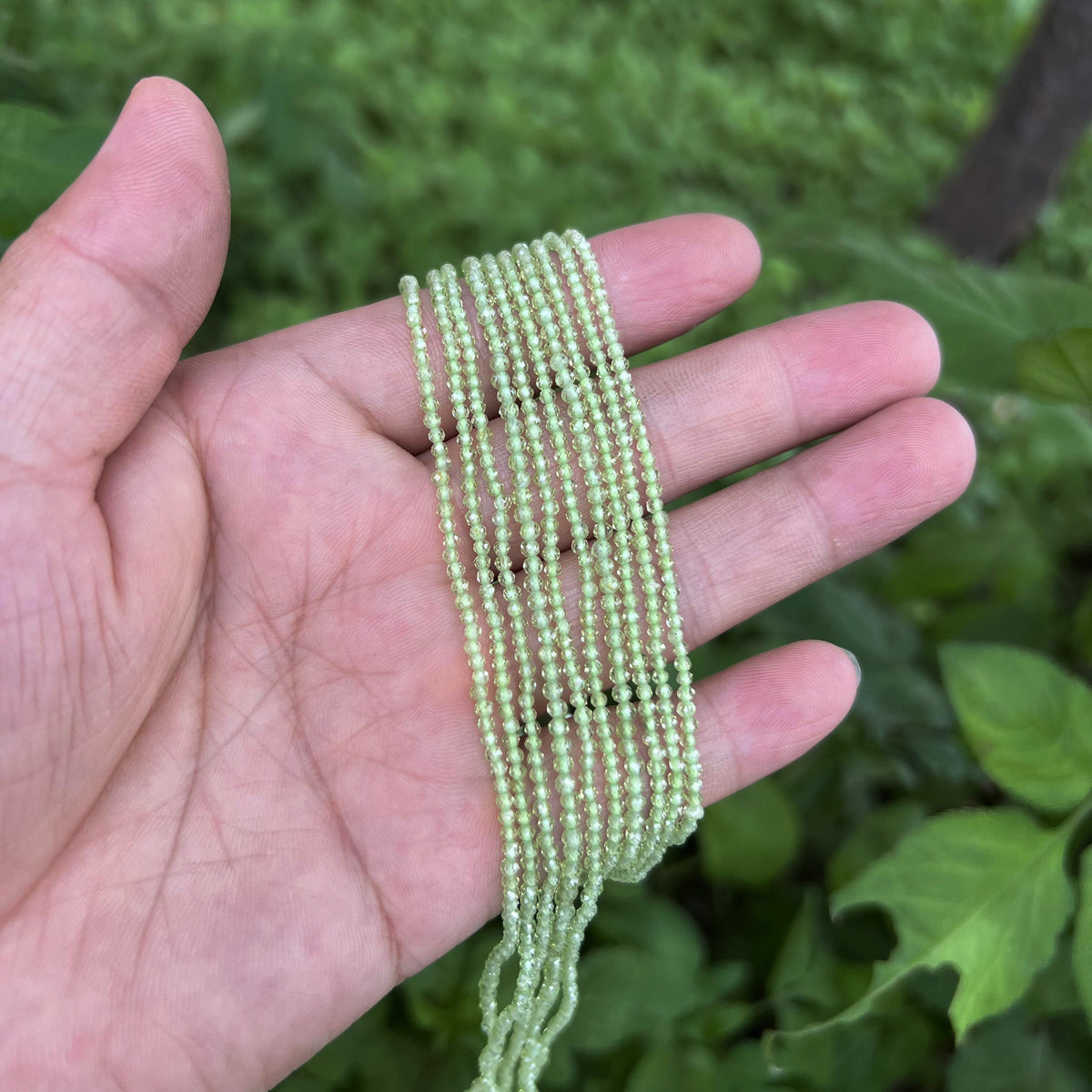 AAA Micro Faceted Natural Green Prehnite Round Beads PRP943