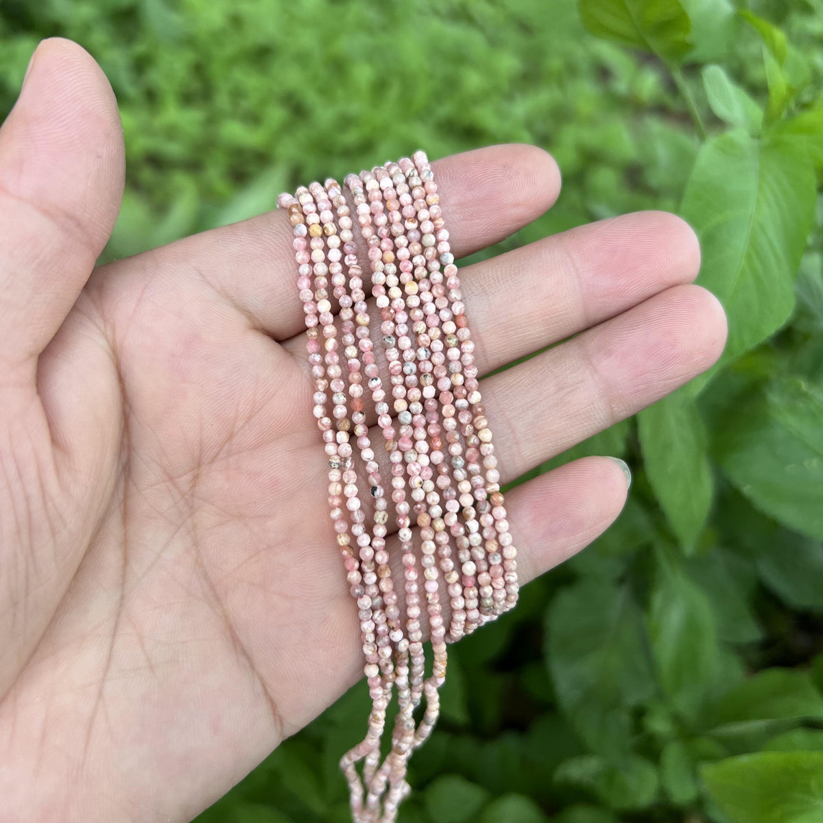 Argentina Rhodochrosite Round Faceted Gemstone Beads PRP953