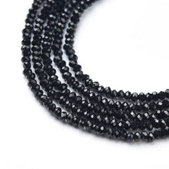 Black Spinel Natural Round Faceted AAA Gemstone Beads PRP955