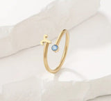 18K Gold Filled Dainty Zodiac Ring, Adjustable Minimalist Ring, Astrology Ring, Horoscope Ring, Gift for Her, RG196