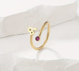 18K Gold Filled Dainty Zodiac Ring, Adjustable Minimalist Ring, Astrology Ring, Horoscope Ring, Gift for Her, RG196