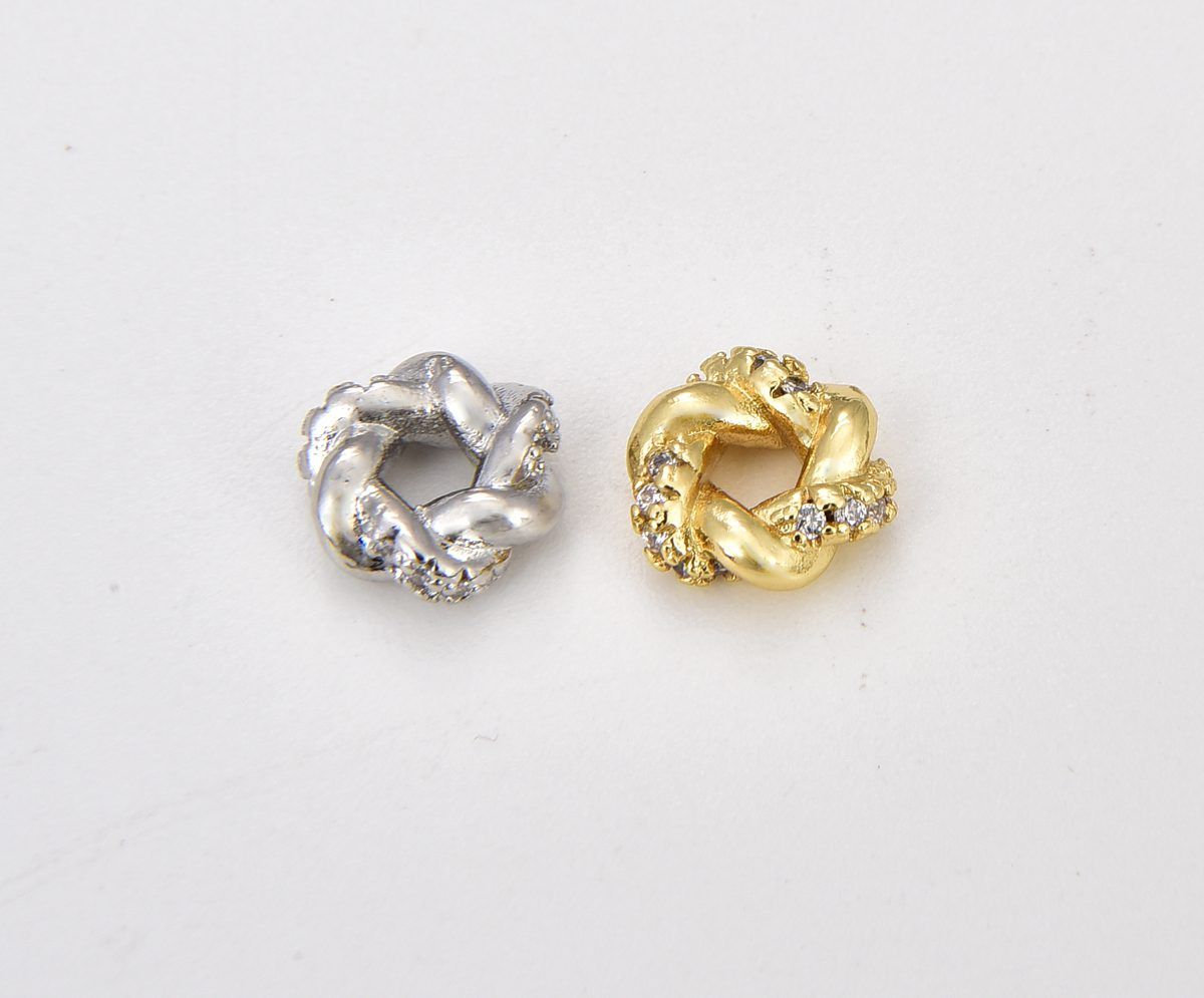 18K Gold Filled Spacer Beads, for DIY Beaded Bracelet Jewelry Micro Pave CZ Charms Rondelle Bead Spacer Bead Size, 8x3mm, SP083