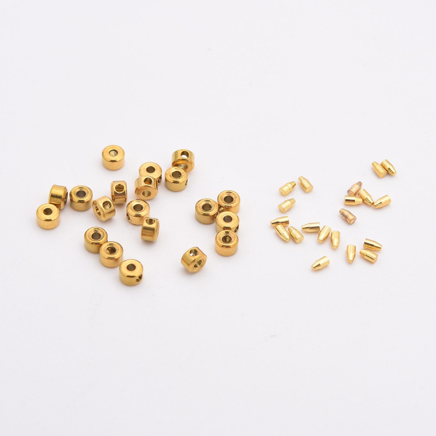 18K Gold Filled Crimp End Clasp Spacer Bead, Crimp Beads, Stopper Beads, Gold Jewelry Findings, Crimp End Spacer Beads, SP102