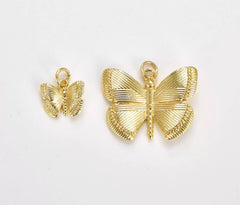 14K Gold Filled Dainty Butterfly Charms, CP1297