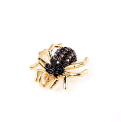 18K Gold Filled Spider Charm, CZ Micro Pave Inspired Insect Charm, Bug Charm, Cubic Zirconia Pave Pendant Gold/White Gold/Black, CP291