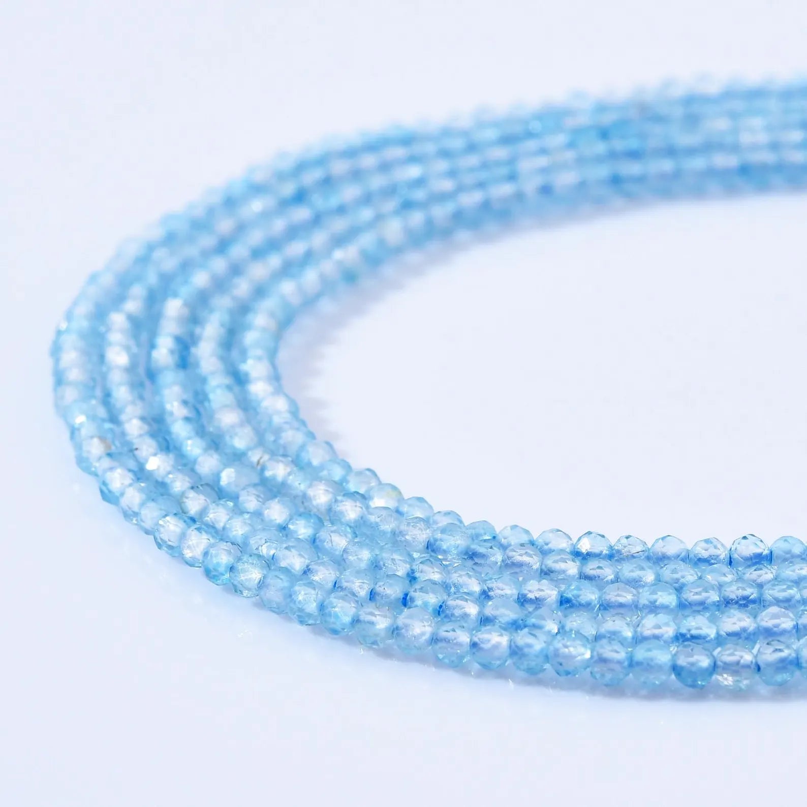 Micro Round Faceted Genuine Real Natural Blue Topaz Beads 1 Full Strand Loose Gemstone Healing Mini Seed Stone Beads 2mm PRP1012