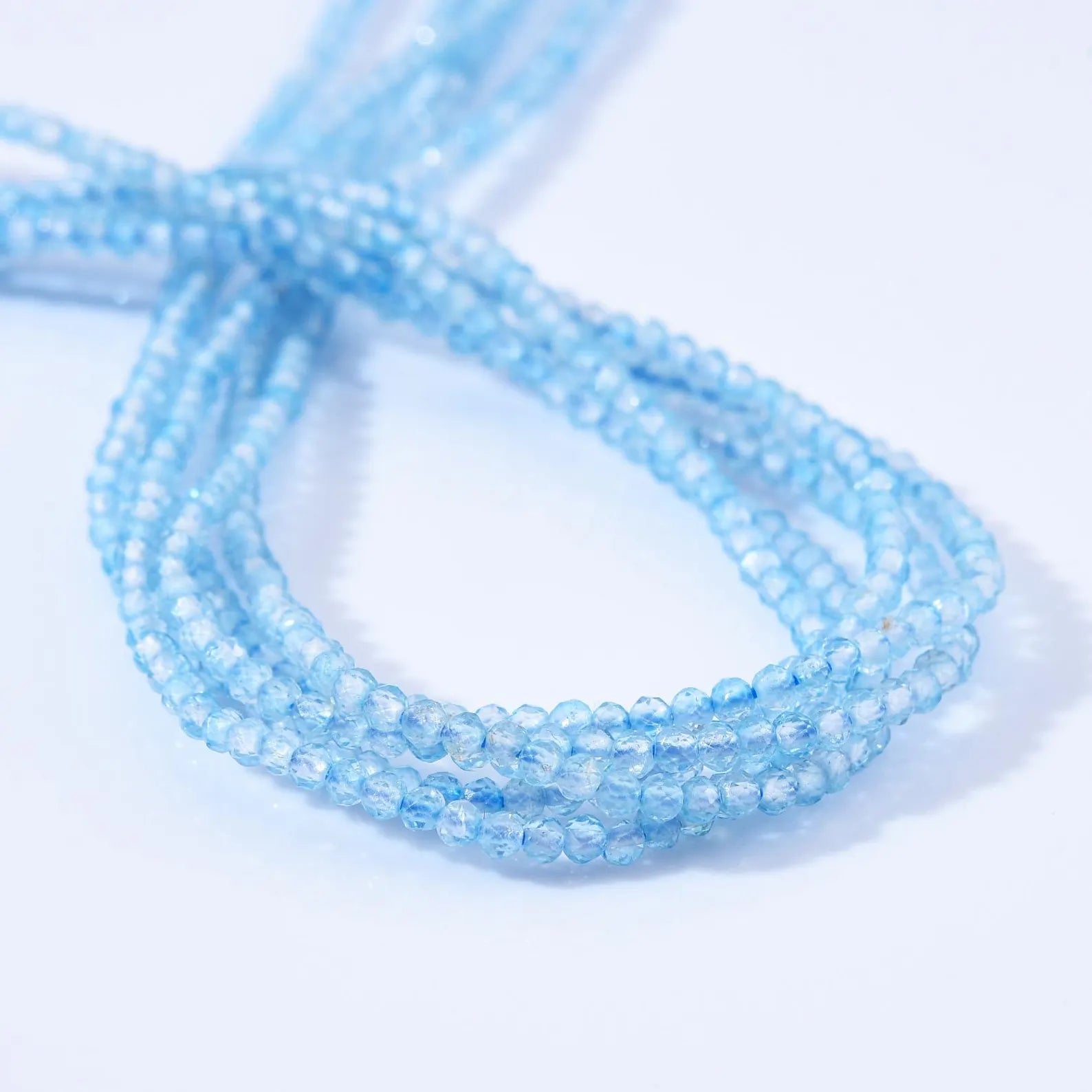 Micro Round Faceted Genuine Real Natural Blue Topaz Beads 1 Full Strand Loose Gemstone Healing Mini Seed Stone Beads 2mm PRP1012