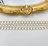 18K Gold Filled Enamel Rolo Cable Paperclip Chain by Yard, White, Pink, Blue, Gold Filled Link Cable Thick Chain, Wholesale bulk Roll Chain Jewelry, CH300