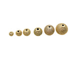 22K Gold Filled Round Ball Beads, CZ Micro Pave Round Ball Beads Shamballa Ball Beads Cubic Zirconia CZ Pave Beads up-to 24mm BD051