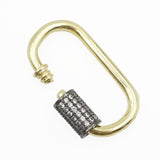 18K Gold Filled Carabiner Screw Clasp